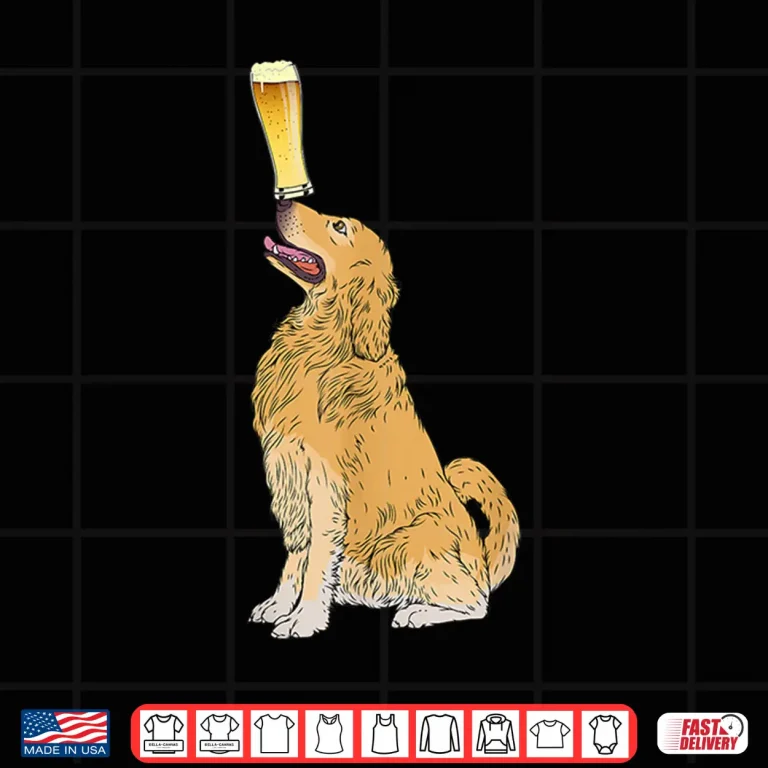 Design Golden Retriever Shirt Beer Lovers Shirt Craft Beer Tee