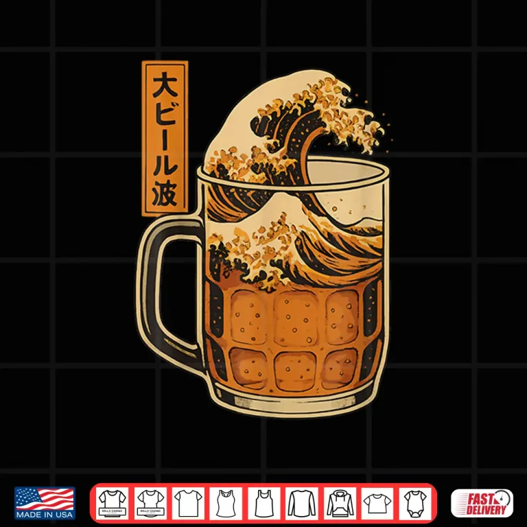 Design Great Beer Wave Japanese Ukiyoe Style Beer Mug Shirt