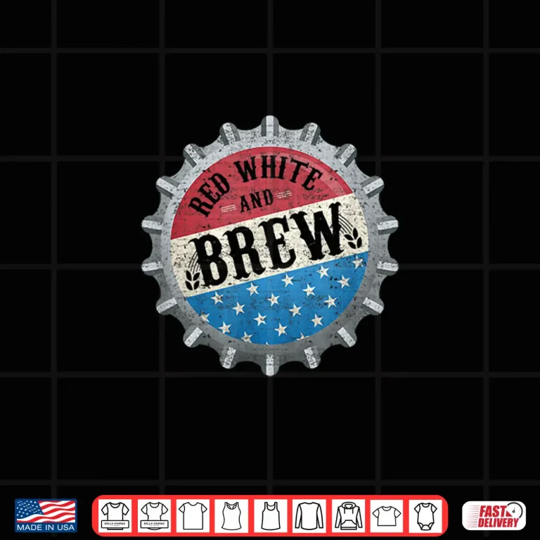 Design Red White And Brew 4th Of July Craft Beer Father Gift Shirt