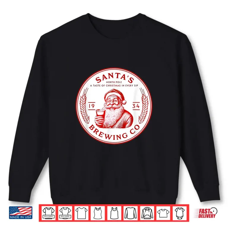 Sweatshirt Santas Brewing Company Pale Ale Fun Christmas Beer Drinking Shirt
