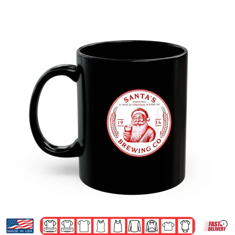 Mug Santas Brewing Company Pale Ale Fun Christmas Beer Drinking Shirt