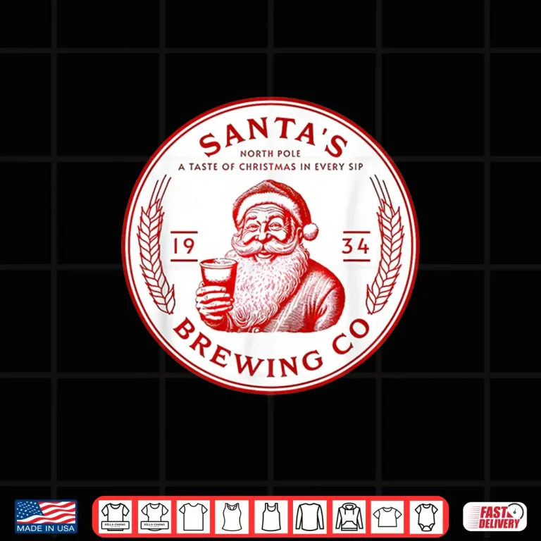 Design Santas Brewing Company Pale Ale Fun Christmas Beer Drinking Shirt