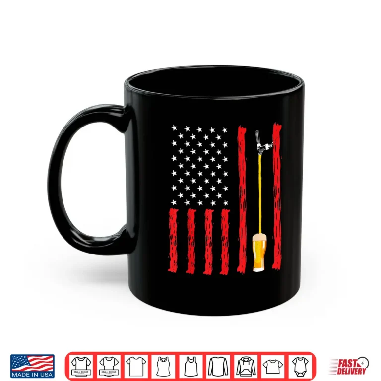 Mug American Flag Craft Beer Brewery Design Shirt