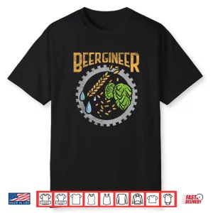Beergineer Craft Beer Hops Homebrew Beer Brewing Shirt