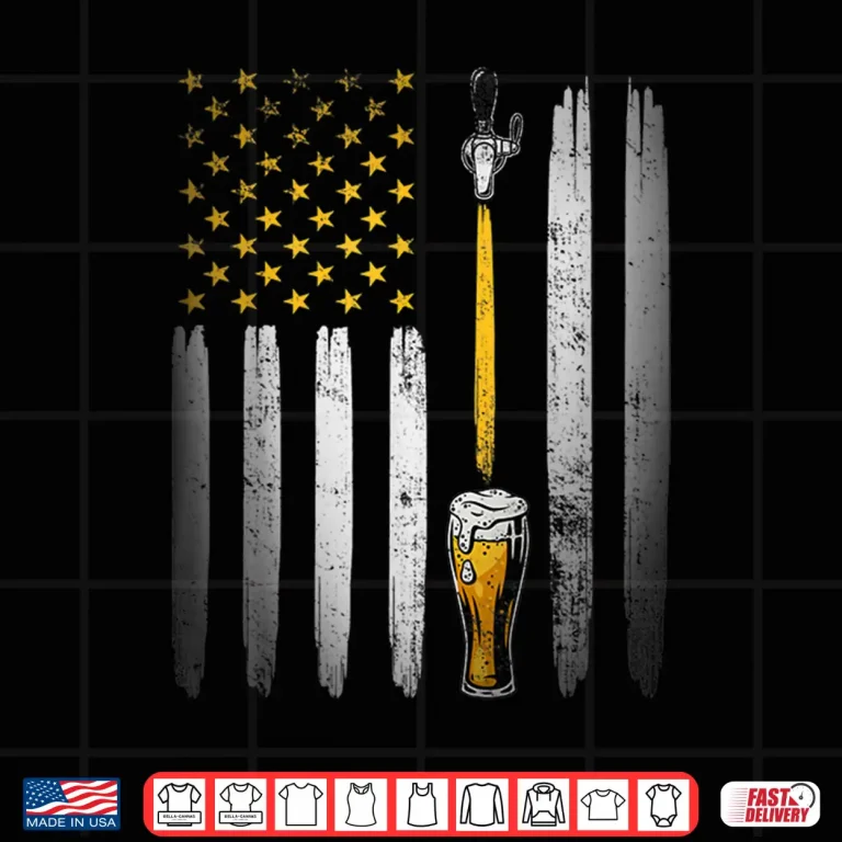 Design Retro USA US American Flag Beer Craft Brewer Craft Beer Shirt