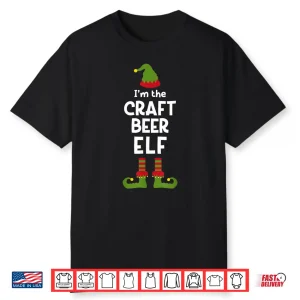 I’M The Craft Beer Elf Funny Christmas Party Pajamas Brewing Shirt