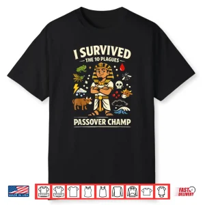 Passover Champ 10 Plagues Funny Jewish Pharaoh Seder Shirt