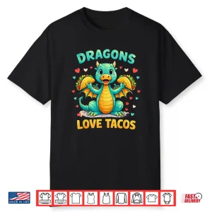 Dragons Love Tacos Costume Mexican Taco Dragon Kids Mexico Shirt