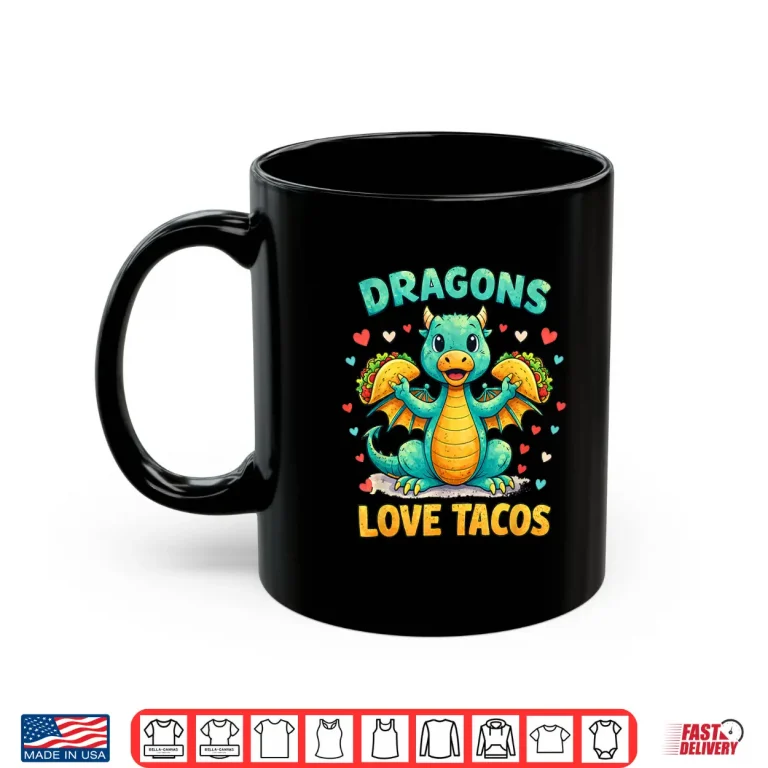 Mug Dragons Love Tacos Costume Mexican Taco Dragon Kids Mexico Shirt