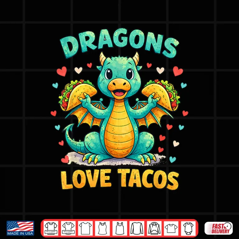 Design Dragons Love Tacos Costume Mexican Taco Dragon Kids Mexico Shirt