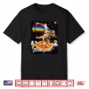 Galaxy Laser Cat On Dinosaur On Pizza With Tacos & Rainbow Shirt