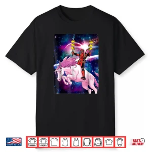 Marvel Deadpool Space Unicorn Tacos Graphic Shirt