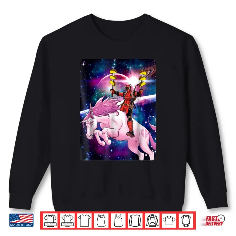 Sweatshirt Marvel Deadpool Space Unicorn Tacos Graphic Shirt