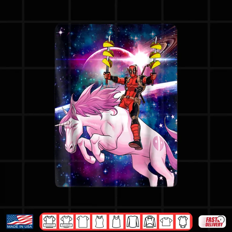 Design Marvel Deadpool Space Unicorn Tacos Graphic Shirt