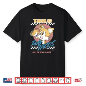 Sonic The Hedgehog Tails Tasty Tacos Foxy Flavor Vintage Shirt