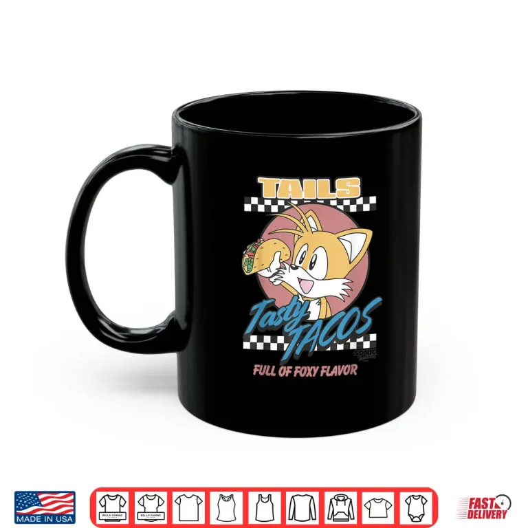 Mug Sonic The Hedgehog Tails Tasty Tacos Foxy Flavor Vintage Shirt