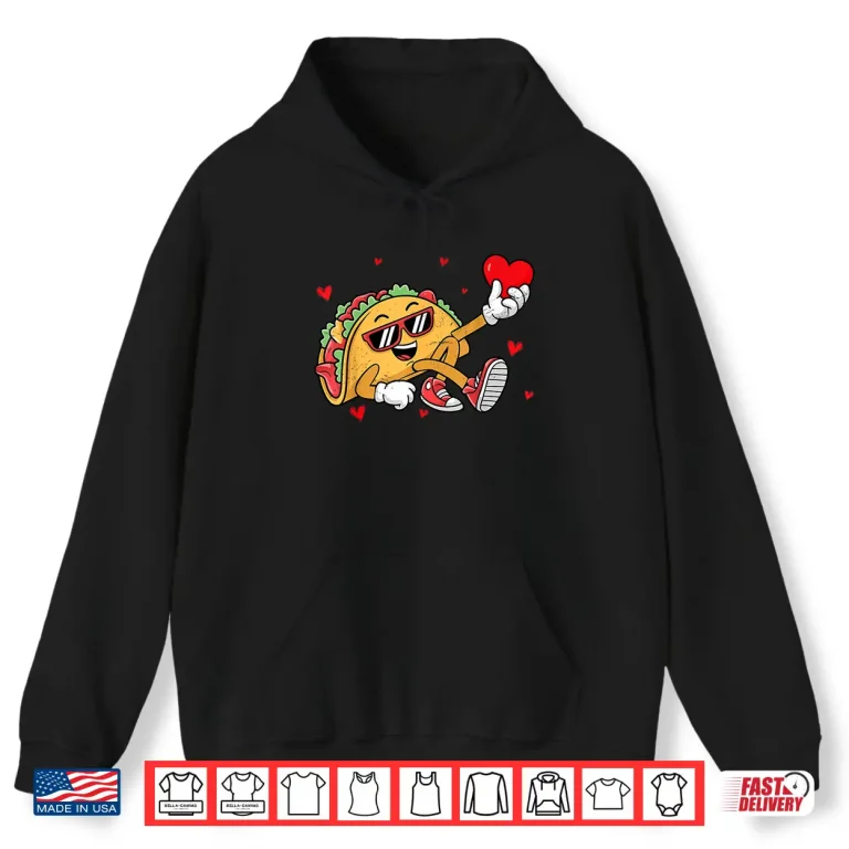 Hoodie Valentines Day Taco Funny Boys Kids Toddler Tacos Shirt