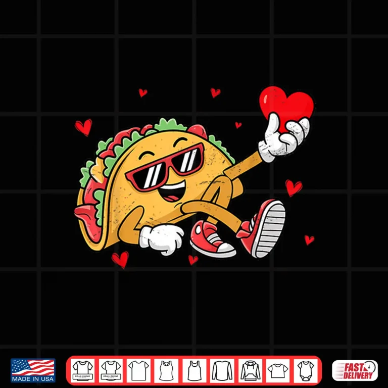 Design Valentines Day Taco Funny Boys Kids Toddler Tacos Shirt