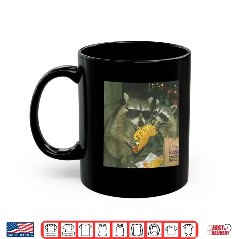 Mug Funny Vintage Raccoon Eating Tacos Meme Humor Men Women Shirt