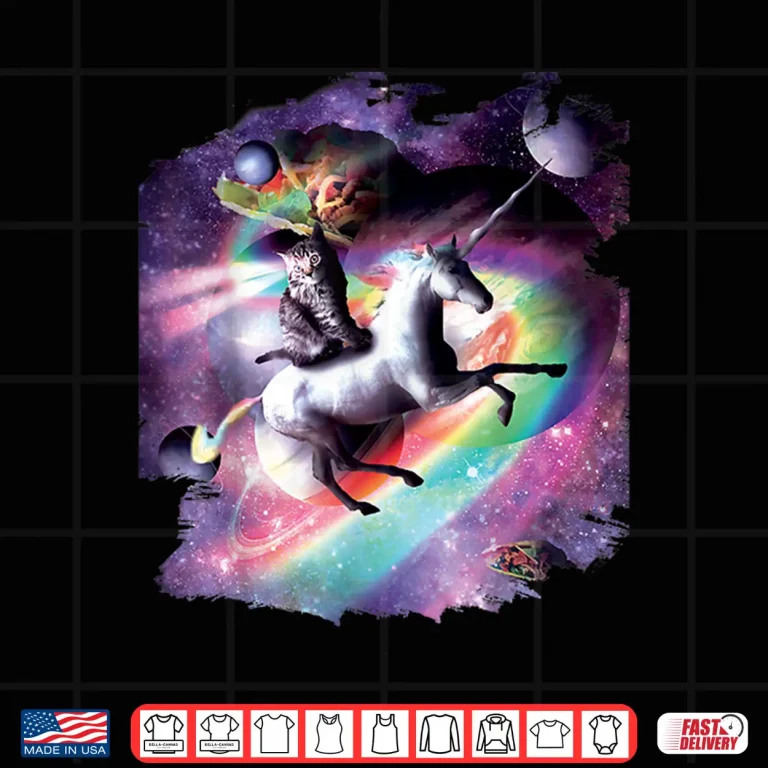 Design Space Cat Riding Unicorn Laser Tacos And Rainbow Shirt