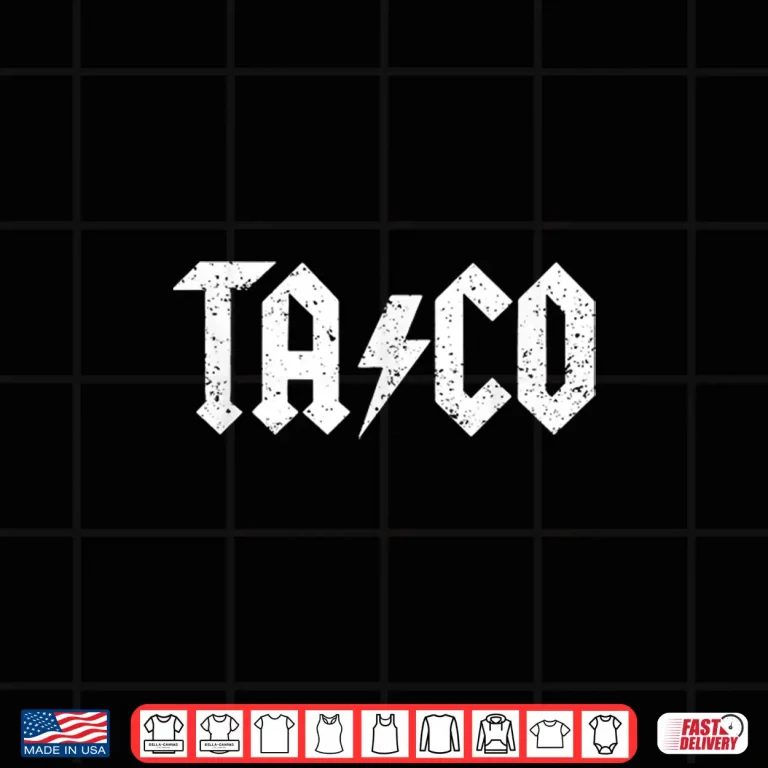 Design TA CO Taco Funny Saying Taco Lover Mexican Food Tacos Shirt
