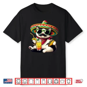 Funny Cinco De Mayo Cat Lovers Tacos Fiesta Humor Funny Meow Shirt