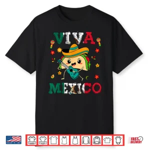 Hispanic Heritage Month Viva Mexico Kids Boys Mexican Tacos Shirt