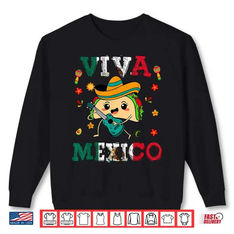Sweatshirt Hispanic Heritage Month Viva Mexico Kids Boys Mexican Tacos Shirt
