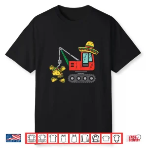 Kids Mexican Crane Tacos Boys Cinco De Mayo Fiesta Kids Toddler Shirt