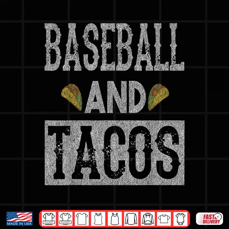 Design Baseball and Tacos Funny Taco Distressed Shirt
