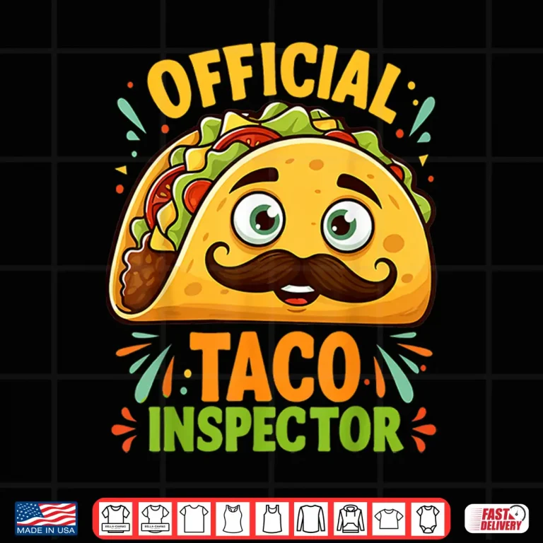 Design Funny Taco Official Taco Inspector Mexican Tacos Shirt
