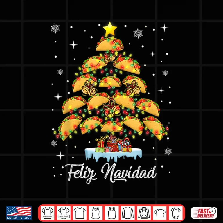 Design Oh Taco Christmas Tree Feliz Navidad Christmas Tacos Shirt