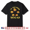 Kids 5 Years Old Girl Tacos Old 5Th Birthday Kids Shirt