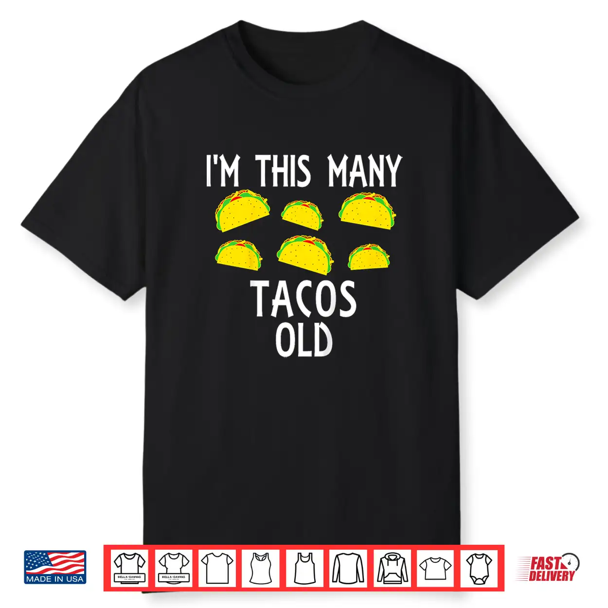 Kids I’M This Many Tacos Old 6Th Birthday Taco Themed Party Funny Shirt Kids I’M This Many Tacos Old 6Th Birthday Taco Themed Party Funny Shirt