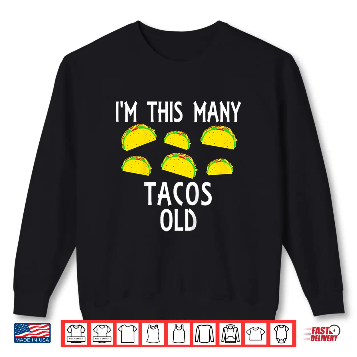 Kids I’M This Many Tacos Old 6Th Birthday Taco Themed Party Funny Shirt Kids I’M This Many Tacos Old 6Th Birthday Taco Themed Party Funny Shirt