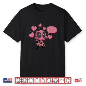 Marvel Comics Valentine’S Day Deadpool Kawaii Love You Tacos Shirt