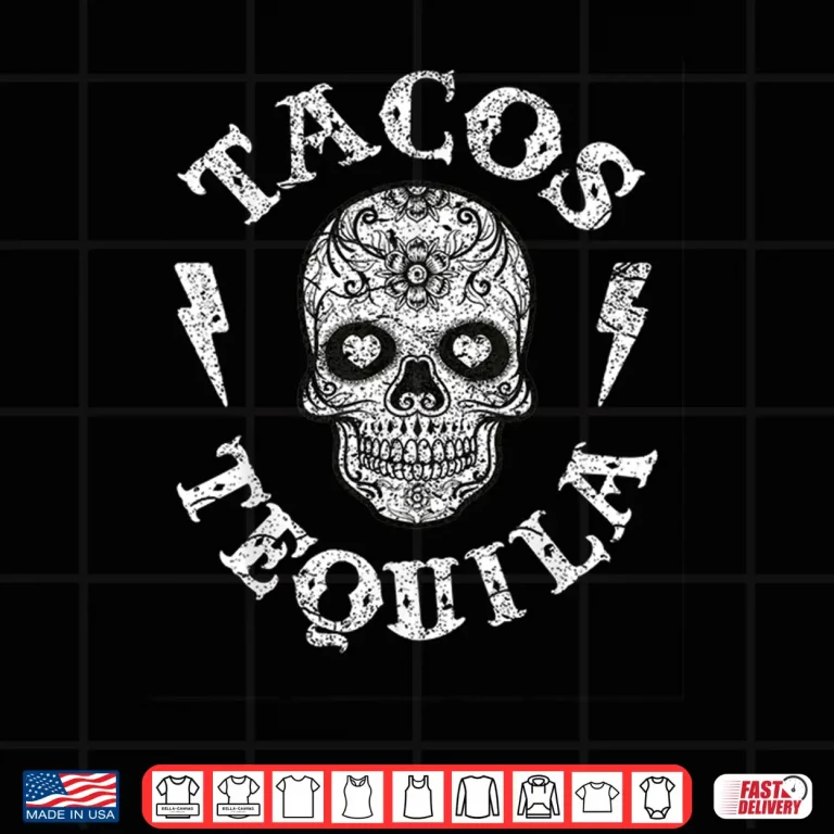 Design Tacos Tequila TShirt Mexican Food Drinking Tee Men Women Shirt