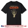 Anatomy Of A Gamer Skeleton Hand Funny Men Boys Kids Teens Shirt