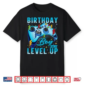 Birthday Boy Time To Level Up Video Game Birthday Gamer Boys Shirt