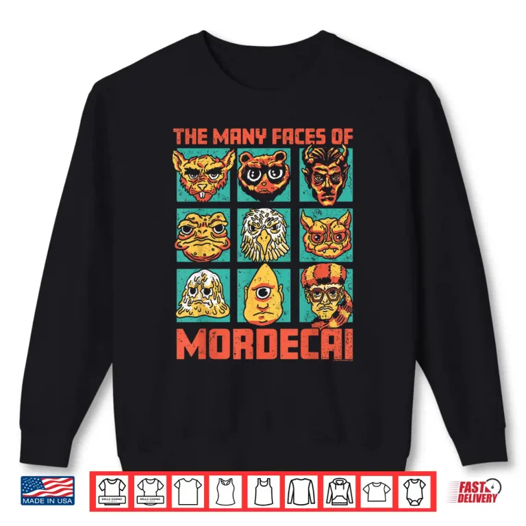 Sweatshirt DCC Many Faces of Mordecai Grid Funny Gamer Series Book Shirt