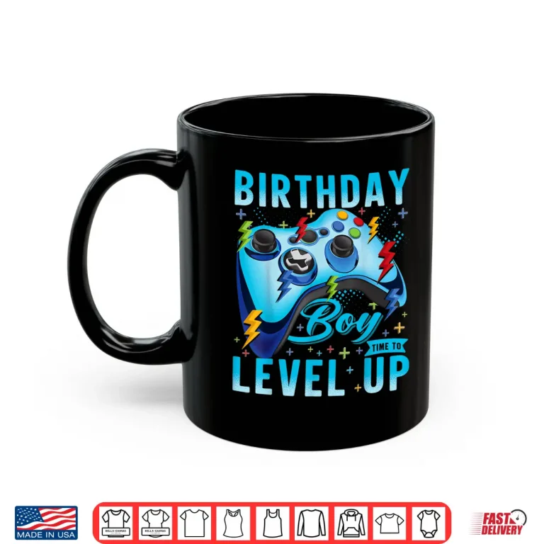 Mug Birthday Boy Time to Level Up Video Game Birthday Gamer Boys Shirt