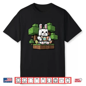 Easter Gamer Bunny Pixel Rabbit Gaming Boys Kids Youth Men Shirt