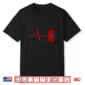 Gamer Heartbeat Video Games E Sports Fan Gift Boys Teens Men Shirt