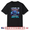 Level 10 Unlocked Awesome Since 2016 10Th Birthday Boy Gamer Shirt