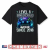 8Th Birthday Boy Level 8 Gamer 8 Year Video Game Party Shirt