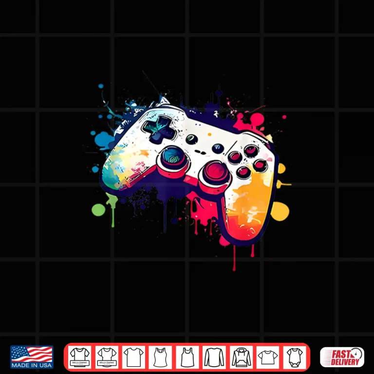 Design Control All The Things Video Game Controller Gamer Boys Men Shirt