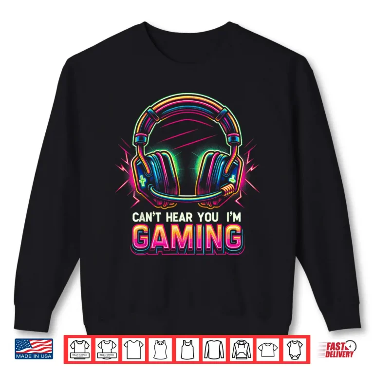 Sweatshirt Funny Gamer Shirt for Boys Teens Men Video Gaming Graphic Shirt