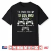 I Leveled Up To Big Bro Again Brother Gamer Funny Video Game Shirt