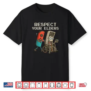 Respect Your Elders Gaming Control Retro Funny Gamer Shirt