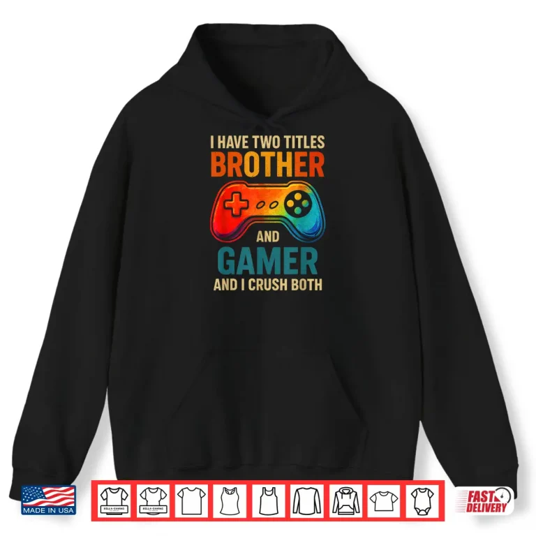 Hoodie Funny Gamer Graphic Tee for Boys Teens Kids Video Gaming Shirt